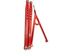 MKIUYVD Rc Biella per Auto per AXIAL per SCX10 1/10 rc Car Crawler 3 Pezzi Barra di Supporto Trigon Metallo 130mm Collegamento Sospensione Asta Posteriore Inferiore(Red)