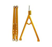 MKIUYVD Rc Biella per Auto per AXIAL per SCX10 1/10 rc Car Crawler 3 Pezzi Barra di Supporto Trigon Metallo 130mm Collegamento Sospensione Asta Posteriore Inferiore(Yellow)