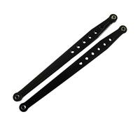 MKIUYVD Rc Biella per Auto per AXIAL per SCX10 1/10 RC Crawler Parti 2 Pezzi Lega di Alluminio Anteriore Inferiore Sospensione Cambio Asta Collegamento Collegamenti(Black)