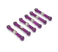 MKIUYVD Rc Biella per Auto per Axial per Wltoys A949 1/18 RC Crawler Parti Aggiornate 6 Pezzi Barra di Collegamento dello Sterzo Regolabile Servo Linkage Link(Purple)