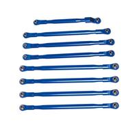 MKIUYVD Rc Biella per Auto per Axial SCX6 per JLU 1/6 RC Crawler Auto Parti Aggiornamento 8 Pezzi Collegamenti Metallici Barra Sospensione Set di con estremità Asta Metallo(Blue)