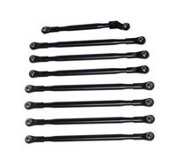 MKIUYVD Rc Biella per Auto per Axial SCX6 per JLU 1/6 RC Crawler Auto Parti Aggiornamento 8 Pezzi Collegamenti Metallici Barra Sospensione Set di con estremità Asta Metallo(Black)