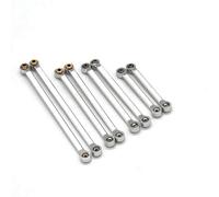 MKIUYVD Rc Biella per Auto per FMS per EAZYRC per Arizona per Rochobby per Fire per Cavallo 1/18 RC Auto Aggiornamenti Parti Telaio Metallo Asta di Collegamento Set(White)