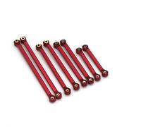 MKIUYVD Rc Biella per Auto per FMS per EAZYRC per Arizona per Rochobby per Fire per Cavallo 1/18 RC Auto Aggiornamenti Parti Telaio Metallo Asta di Collegamento Set(Red)