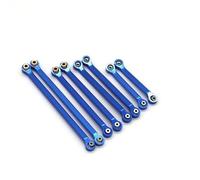MKIUYVD Rc Biella per Auto per FMS per EAZYRC per Arizona per Rochobby per Fire per Cavallo 1/18 RC Auto Aggiornamenti Parti Telaio Metallo Asta di Collegamento Set(Blue)