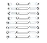 MKIUYVD Rc Biella per Auto per MN D90 D91 D96 D99S MN99S MN90 1/16 RC Parti di Aggiornamento per Auto 8X Interasse Sterzo Asta Collegamento Set Link Linkage(Silver)