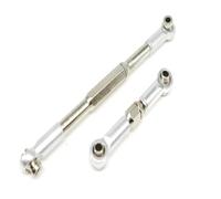 MKIUYVD Rc Biella per Auto per MN D90 per MN-99 per MN-91 FJ-45 1/12 RC Auto Parte 2pcs Sterzo Asta di Collegamento Lega Alluminio dello Tirante(Silver)