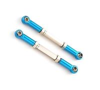 MKIUYVD Rc Biella per Auto per Traxxas per Slash 4X4 1/16 RC Auto Aggiornata Parte 2 Pezzi Collegamento Sterzo Lega di Alluminio Servo Link Pull Rod Set(Blue)