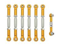 MKIUYVD Rc Biella per Auto per Traxxas per Slash 4X4 per VXL 2WD per Rustler 1/10 RC Auto Aggiornamenti Parti Tenditori Metallo Camber Link Asta di Collegamento Set(Yellow)