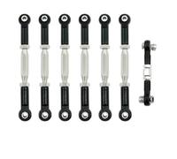 MKIUYVD Rc Biella per Auto per Traxxas per Slash 4X4 per VXL 2WD per Rustler per Stampede 1/10 RC Parti di Automobili Tenditori Metallo Camber Link Asta Collegamento Set(Black)