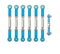 MKIUYVD Rc Biella per Auto per Traxxas per Slash 4X4 per VXL 2WD per Rustler per Stampede 1/10 RC Parti di Automobili Tenditori Metallo Camber Link Asta Collegamento Set(Blue)