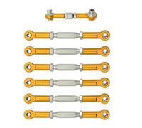 MKIUYVD Rc Biella per Auto per Traxxas per Slash 4X4 VXL 2WD per Rustler 1/10 RC Auto Aggiornamenti Parti Tenditori Metallo Camber Link Rod Set di Collegamento(Yellow)