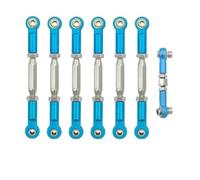 MKIUYVD Rc Biella per Auto per Traxxas per Slash 4X4 VXL 2WD per Rustler per Hoss 1/10 RC Parti di Automobili Tenditori Metallo Camber Asta Collegamento Set(Blue)