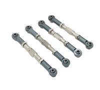 MKIUYVD Rc Biella per Auto per WPL C14 1/16 RC Parte Auto Accessori Parti di Ricambio Aggiornamento 4X Set Aste Collegamento dello Sterzo Lega Alluminio(Gray)