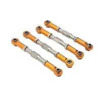 MKIUYVD Rc Biella per Auto per WPL C14 1/16 RC Parte Auto Accessori Parti di Ricambio Aggiornamento 4X Set Aste Collegamento dello Sterzo Lega Alluminio(Yellow)