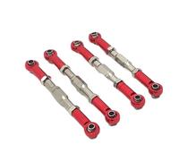 MKIUYVD Rc Biella per Auto per WPL C14 C24 B14 B24 1/16 RC Auto Crawler Parti di Collegamento dello Sterzo Regolabile Metallo Servo Link Pull Rod(Red)