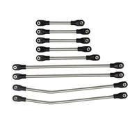 MKIUYVD Ricambi RC per Axial per SCX10 per Capra 1/10 RC Crawler Parts Rails per Kit Telaio Girder Frame Stainless Steel Linkage Pull Rod
