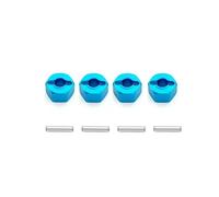 MKIUYVD Ricambi RC per Traxxas per Slash 4x4 per MJX H16 16207 1/10 RC Parti di Aggiornamento 12mm Ruota in Alluminio Esagonale Hub Adattatore Spessore Montaggio 7mm(Blue)
