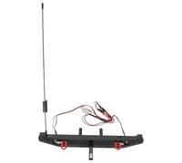 MKIUYVD Ricambi RC per TRAXXAS per TRX4 per Axial per SCX10 90046 1:10 RC Crawler Car Paraurti Posteriore in Metallo con Antenna Luminosa Gancio di Coda