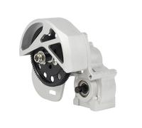 MKIUYVD Scatola Ingranaggi per Axial AX-10 SCX-10 II VS4-10 Parti di Aggiornamento del Telaio 1/10 rc Car Crawler Cambio Trasmissione A 3 Marce con Ingranaggio Motore(Silver)