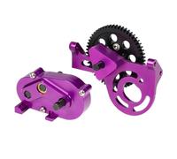 MKIUYVD Scatola Ingranaggi per Comp per Build per Builds per Rig Scatola di Trasferimento Supporto Motore Anteriore con Ingranaggio Cilindrico Delrin Auto Cingolata RC 1/10(Purple)