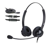 MKJ Cuffie per telefoni Cisco Dual Ear con microfono a cancellazione del rumore per telefono Cisco CP-7821 7841 7941G 7942G 7945G 7960 7961G 7962G 7965G 7971G 7975G 8841 8865 9971