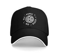 MKJDFTYU all Panic No Disco Baseball Cappellino Donne Casual Uomini Cappelli Hip Hop Design Visiera Sole Sport all'aperto Cappello a Snapback Regalo di Compleanno