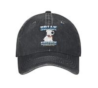 MKJDFTYU Cartone Animato per Famiglie Brian Griffin Un Cane di Famiglia Pronto per Una Passeggiata Cappellino da Baseball in Jeans stristati Cappello Snapback Regalo da Esterno