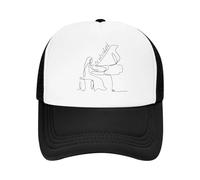 MKJDFTYU Disegnando Tini Suona Pianoforte Stoessel Te olvidaré Campeggio Mesh Baseball Caps Uomini Stampa Cappello da Spiaggia Maschile Cappello Snapback
