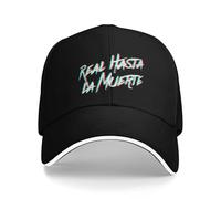 MKJDFTYU Musica Real Hasta La Muerte Cantante Anuel AA Art Cappelli da Baseball da Trekking Neri per Uomini Stampa Cappelli da Spiaggia Femminili Cappello con Visiera
