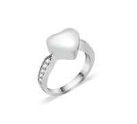 MKJFRLLSA Anello per urna in forma di cuore d'amore per ceneri di cane da animale domestico, gioielli commemorativi per sempre nella mia impronta di zampa per cremazione