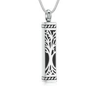 MKJFRLLSA Collana dell'Urna dell'Albero della Vita per le Ceneri, Donne Bar a cilindro Bar Memoriale Memoria di Una Cara