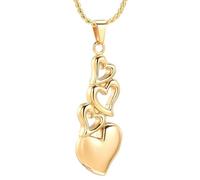 MKJFRLLSA Collana di urne di cremazione del Cuore per Le Ceneri per Le Donne degli Uomini dei monili commemorativi dell'Acciaio Inossidabile per Le Ceneri degli Animali Domestici