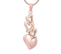 MKJFRLLSA Collana di urne di cremazione del Cuore per Le Ceneri per Le Donne degli Uomini dei monili commemorativi dell'Acciaio Inossidabile per Le Ceneri degli Animali Domestici