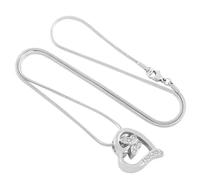 MKJFRLLSA Piccola Farfalla di Cristallo nel Mio Cuore in Acciaio Inox urna commemorativa Gioielli cremazione Ceneri Ciondolo Collana