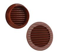 MKK - 17969 - Griglia di ventilazione per esterni, protezione dagli insetti, colore: bianco, grigio, marrone, 60, 70, 80, 90, 100, 120, 125, 150 mm, rosso mattone, Ø 100 mm