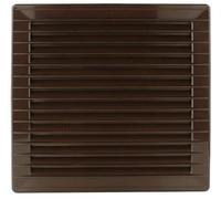 MKK® - Griglia di ventilazione con protezione dagli insetti, Ø 100 mm, griglia di protezione dagli insetti, rettangolare, marrone, ABS