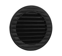 MKK Griglia di Ventilazione per Esterni, Protezione dagli Insetti, Colore Bianco, Grigio, Marrone, Antracite, Rosso Mattone, 60, 70, 80, 90, 100, 110, 120, 125, 150, 160 mm, Nero, Ø 110 mm