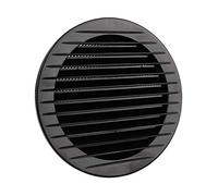 MKK Griglia di ventilazione per esterni, protezione dagli insetti, colore bianco, grigio, marrone, antracite, rosso mattone, 60, 70, 80, 90, 100, 120, 125, 150 mm, nero, Ø 120 mm