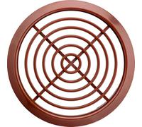 MKK Griglia di ventilazione per mobili, griglia di ventilazione, Ø 70 mm, protezione dall'umidità, barriera contro le tarme, barre trasversali, flangia a a basso flusso (rosso mattone)