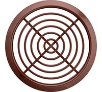 MKK Griglia di ventilazione per mobili, griglia di ventilazione, Ø 70 mm, protezione dall'umidità, barriera contro le tarme, barre trasversali, flangia a a basso flusso (marrone)