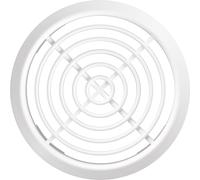 MKK Griglia di ventilazione per mobili, griglia di ventilazione, Ø 70 mm, protezione dall'umidità, barriera contro le tarme, barre trasversali, flangia a a basso flusso (bianco)