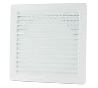 MKK Griglia di ventilazione rettangolare, Ø 100, 120, 125, 150 mm, griglia di scarico, zanzariera in plastica, diametro 160 mm, colore bianco