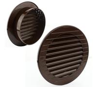 MKK Lüftungsgitter rund Insektenschutz Braun Ø 90 mm