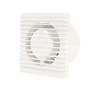 MKK-PLANET - Ventilatore da bagno, Ø 125 mm, con spina di alimentazione e interruttore a levetta, ventilatore frontale, ventilatore da parete, ventilatore da incasso, per bagno, cucina, silenzioso,