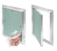 Mkk-shop, Kral13 - Finestrella copritubi, 400 x 600 mm, cartongesso, 12,5 mm, cornice in alluminio, colore verde menta