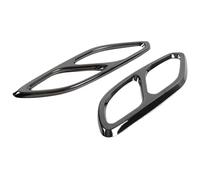 MKKHUYLBCM Terminale Punta Scarico per La Classe CLA C118 W118 2020 Cornice Decorativa per Scarico Codino Adesivi per Lo Styling(Nero)