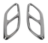 MKKHUYLBCM Terminale Punta Scarico per La Classe CLA C118 W118 2020 Cornice Decorativa per Scarico Codino Adesivi per Lo Styling(Argento)