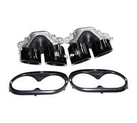 MKKHUYLBCM Terminale Punta Scarico per W177 C118 CLA35 X247 GLB35 A45S AMG A35 2020-2024 Terminali di Scarico per Paraurti Posteriore(Black a)