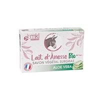 MKL Green Nature - Latte d'asina Bio del Gers Sapone Vegetale Surgras Aloe Vera, 100 g
